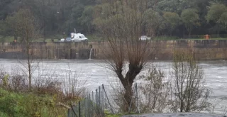 Río Miño con el cauce desbordado