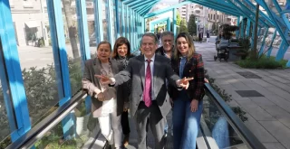 Abel Caballero en las rampas de Gran Vía de Vigo