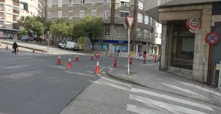 Obras en la Avenida de Portugal de Ourense